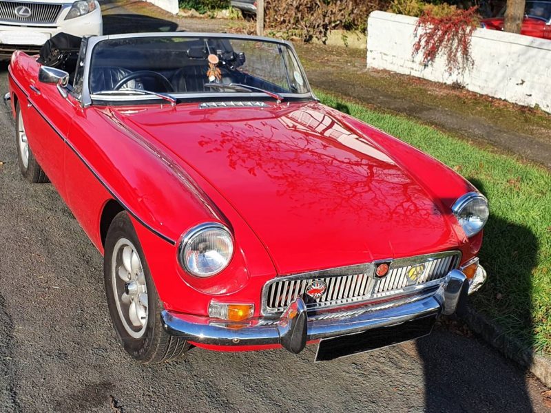 Classic Red MG Car