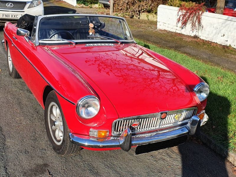 Classic Red MGB Convertible
